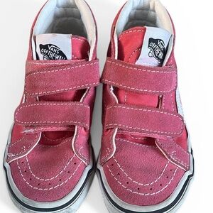 Vans Kids Pink Velcro Skate Sneakers